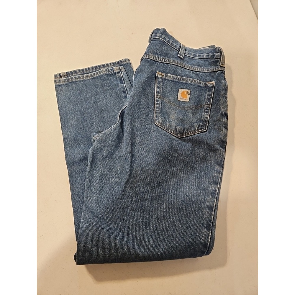 Carhartt Relaxed Fit Jeans Mens 34x32 100% Cotton Straight Denim Vintage‎ (1339)